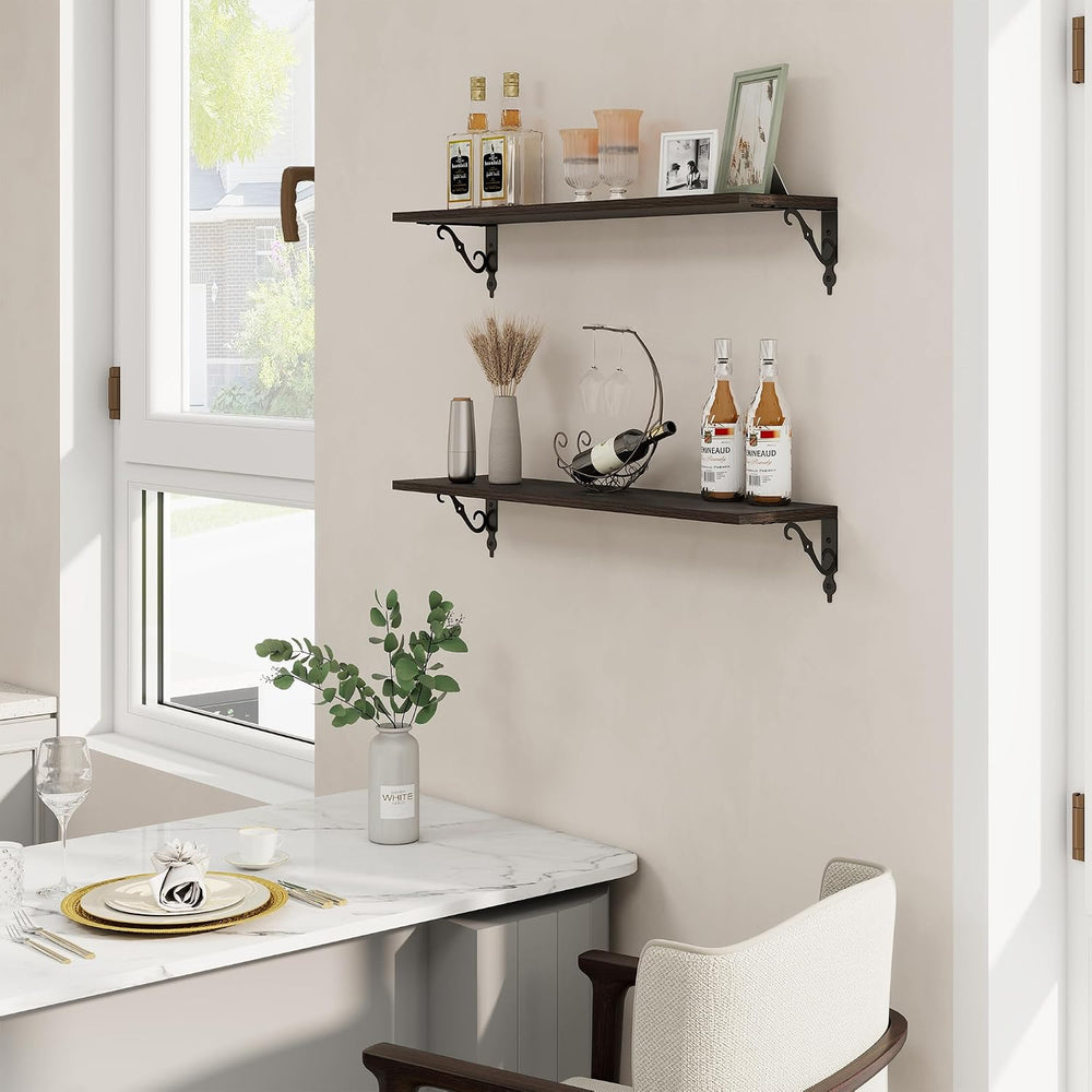RICHFOCUS Floating Shelves for Wall Decor, 31.5W x 8D Shelves Set of 2, 8&quo...