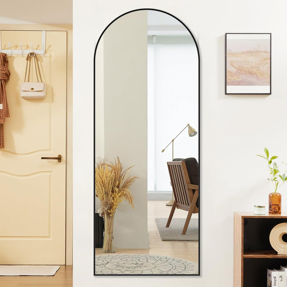 OLIXIS 64"x21.5" Arched Full Length Mirror with Stand, Body Mirror