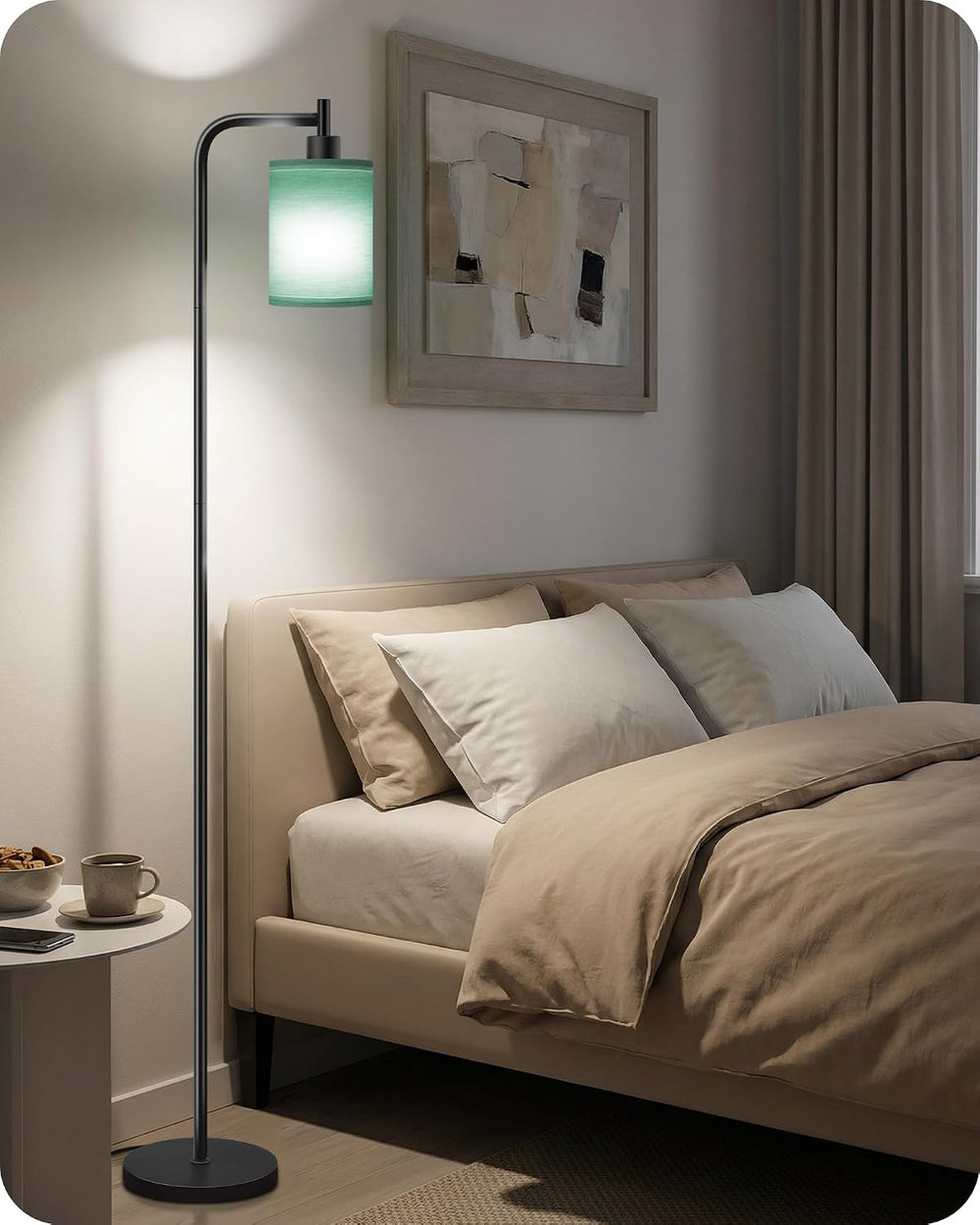 Dimmable Floor Lamp for Living Room with Remote & 10W Bulb