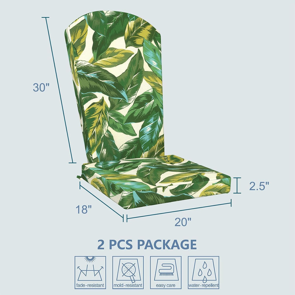 LVTXIII Adirondack Chair Cushions 48x20x2.5 Inch, Water Repellent, Fade Resis...