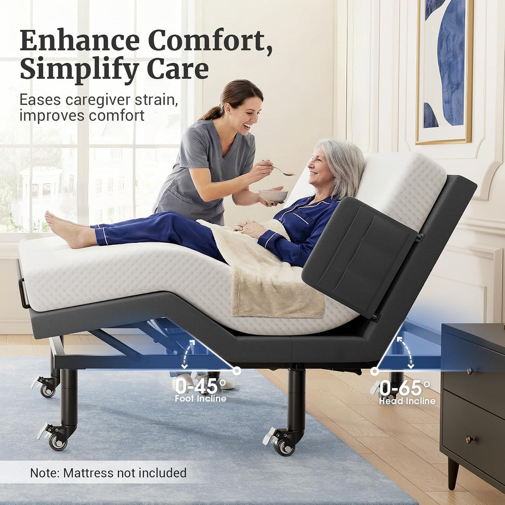 Tami Tami T500 Twin XL Adjustable Bed Frame, Adjustable Base with Head&Fo...