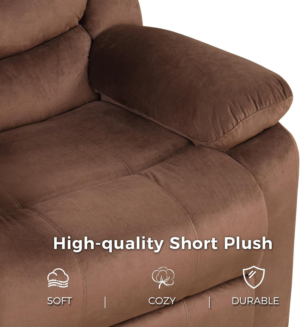 CANMOV Manual Recliner Chair for Adults, Upholstered Fabric Sofa Chair with O...