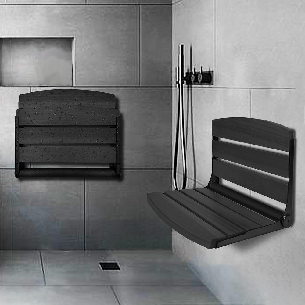 Folding Shower Seat Wall Mounted, 17.5''x13''x11'' Fo...
