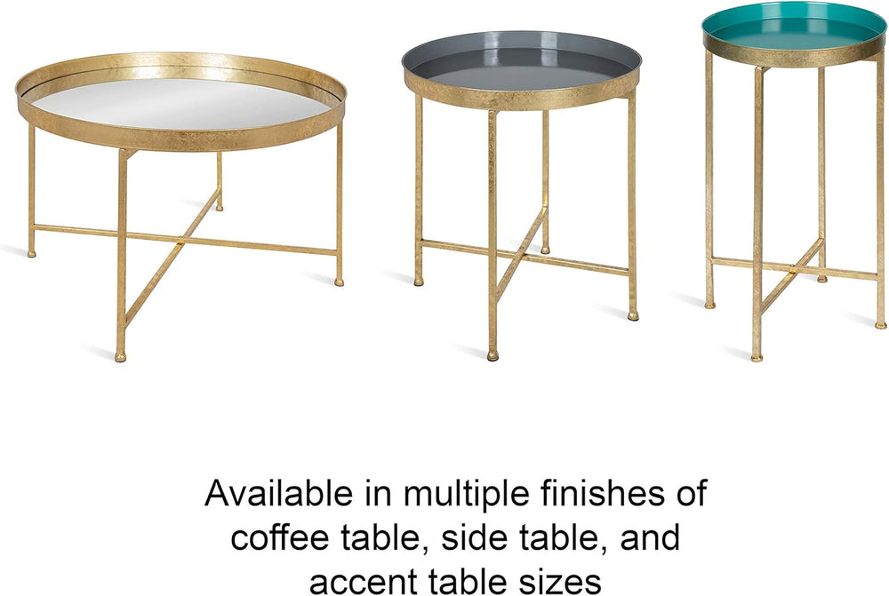 Kate and Laurel Celia Round Foldable Tray Accent Table, 14" x 14" x...
