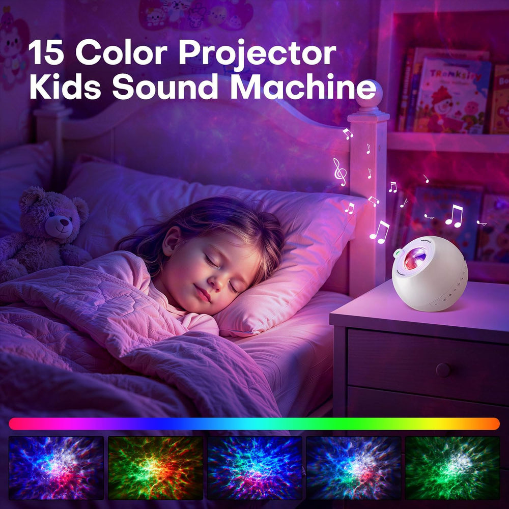 Sound Machine Light Projector, 30 Sleep Sounds for Adult, Bluetooth Speaker