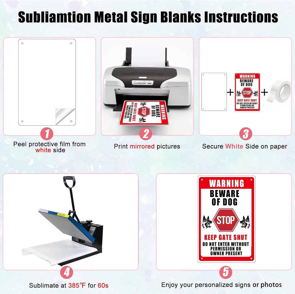 20 Pcs Sublimation Metal Sign Blanks 7x10 Inch, Aluminum Sublimation Yard Sig...