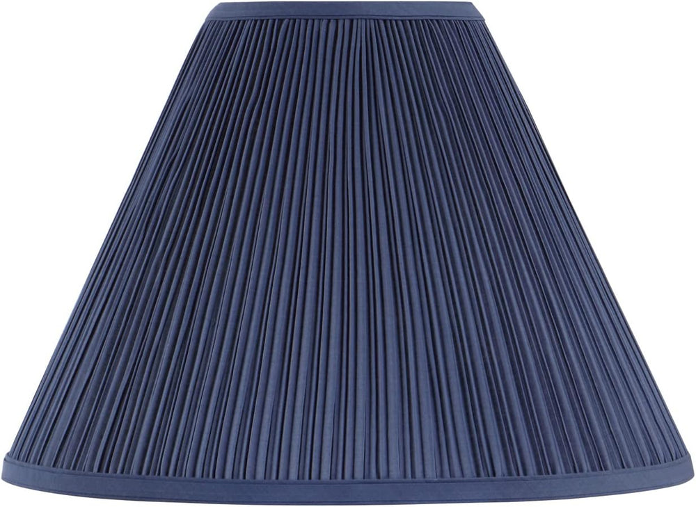 Aspen Creative 33170, Mushroom Pleated Traditional Dark Blue Spider Lamp Shad...