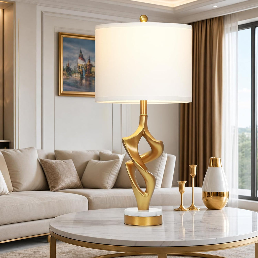 Ruzectt 29" Tall Gold Table Lamps Set of 2 for Living Room, 3 Color Temp...
