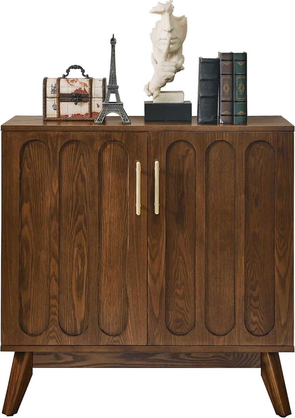 LKTART Small Sideboard Buffet,Mid Century Modern Storage Cabinet with Doors