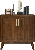 LKTART Small Sideboard Buffet,Mid Century Modern Storage Cabinet with Doors