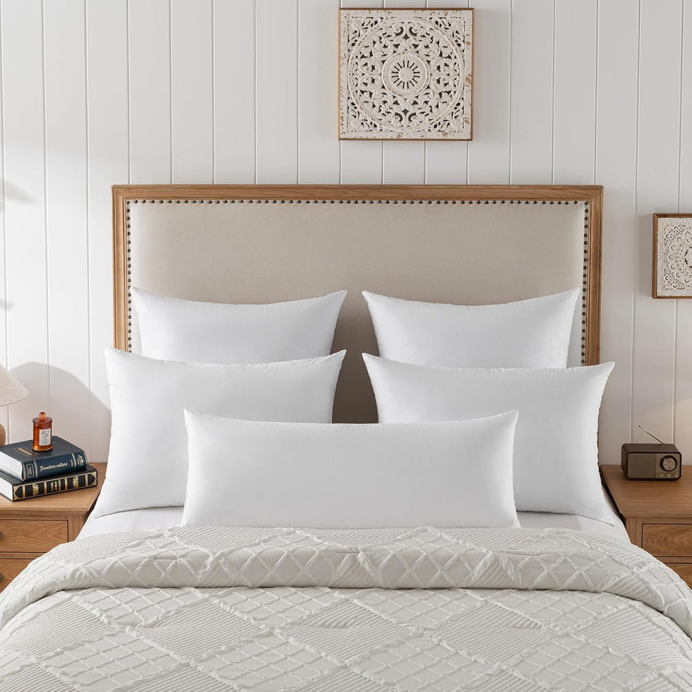 basic home® Hotel-Style 24x24 Goose Feather Down Euro Pillow Insert for Sofa ...