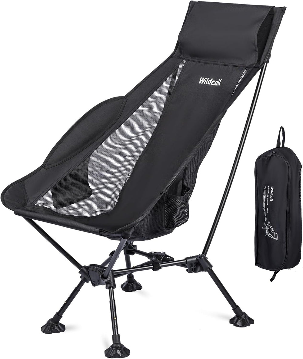WildCall Lightweight Folding Camping Chair Anti-Sinking Chair, High Back