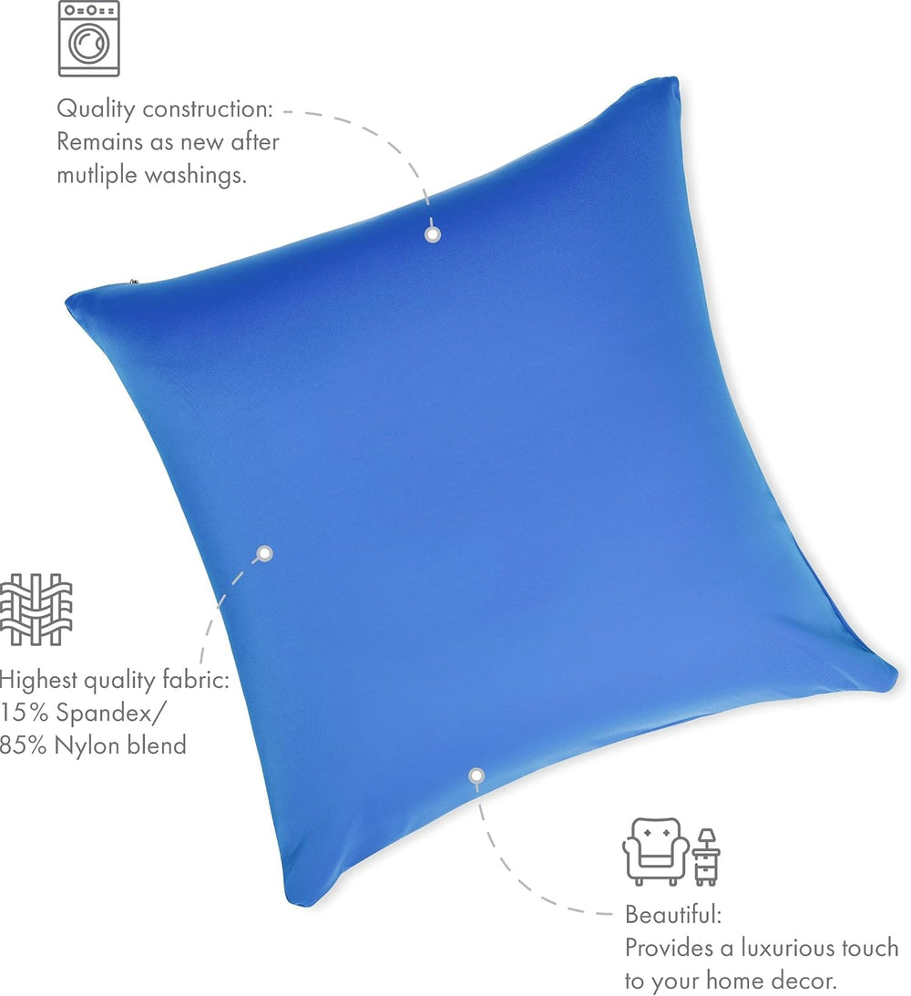 PILLOWY 18" x 18" Throw Pillow - Yeal Blue: 1 PCS Luxurious Premium...