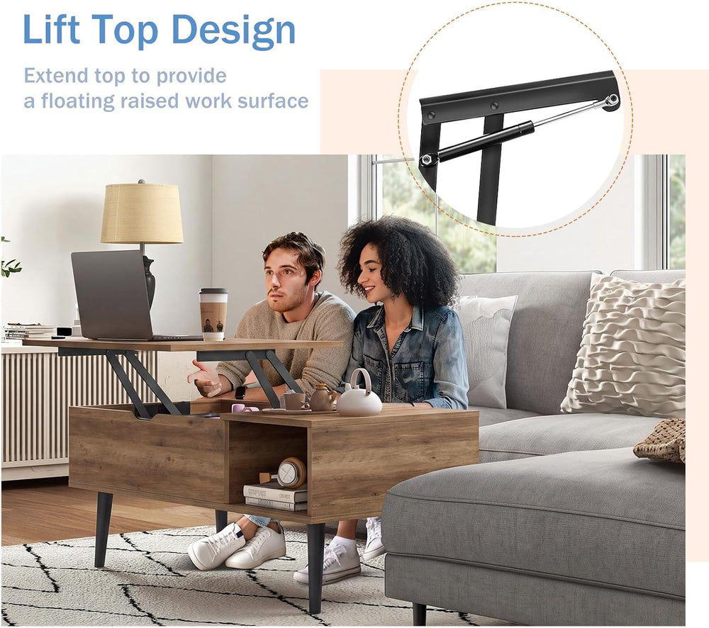 DUMOS Coffee Tables with Storage, Lifting Top for Living Room