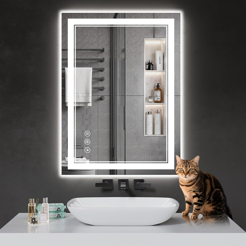 30"x22" LED Bathroom Mirror with Lights,Anti-Fog,3 Color Modes