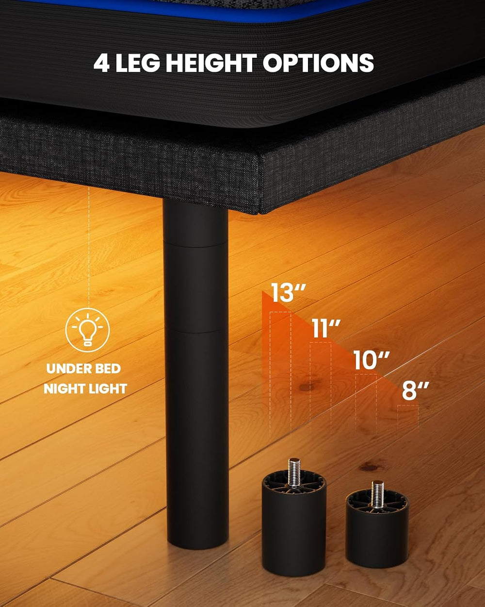 Amada Split King Adjustable Bed Frame with Head & Foot Incline & Wire...