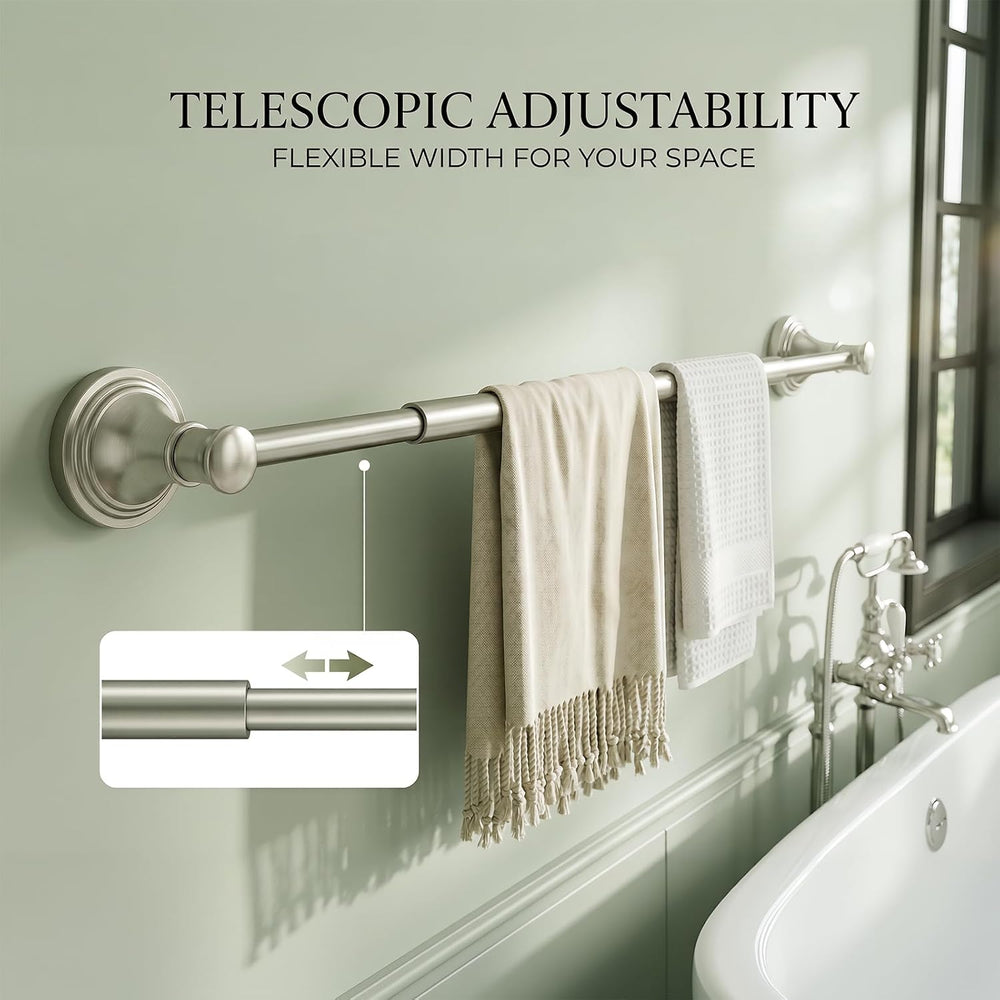 BESy Towel Racks for Bathroom Wall Mounted Bath Towel Bar Brushed Nickel