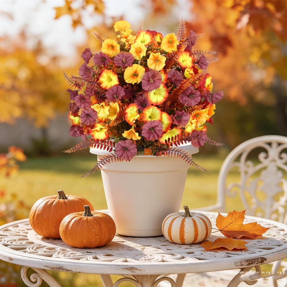 THKFUL 2 Pack 24 Inch Artificial Mums Ball Topiary for Outdoors, Fall Mum Top...