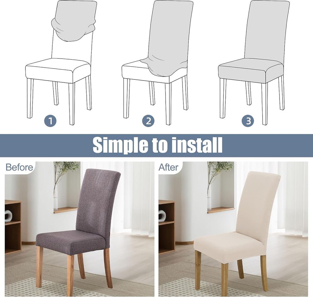 Dining Chair Covers, Stretch Seat Covers, Washable Furniture Protector