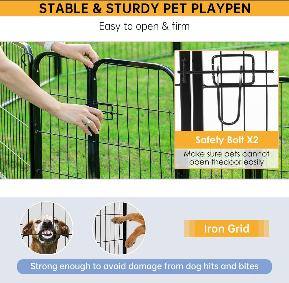 BestPet | Dog Playpen | 24", 32 Panels | Heavy Duty Metal Pet Exercise Pen