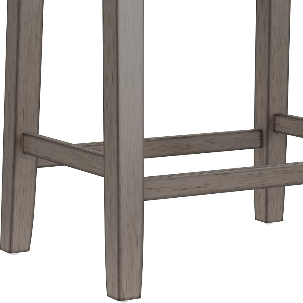Hillsdale Fiddler Wood Backless Counter Height Stool with Saddle-Style Seat, ...