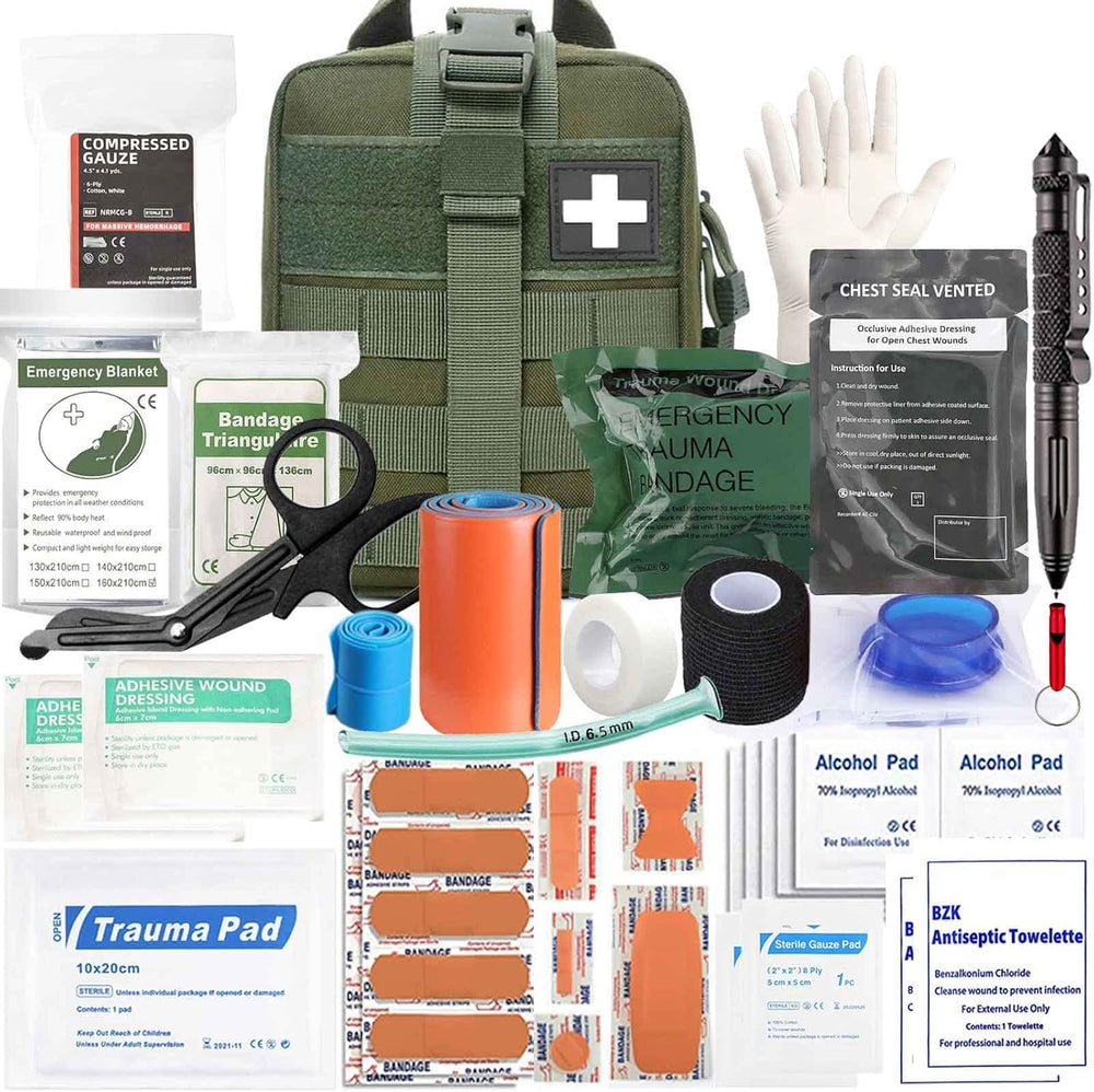 Ifak Trauma Kit, 74 Piece Upgrade Molle Refill Tactical First Aid Supplies
