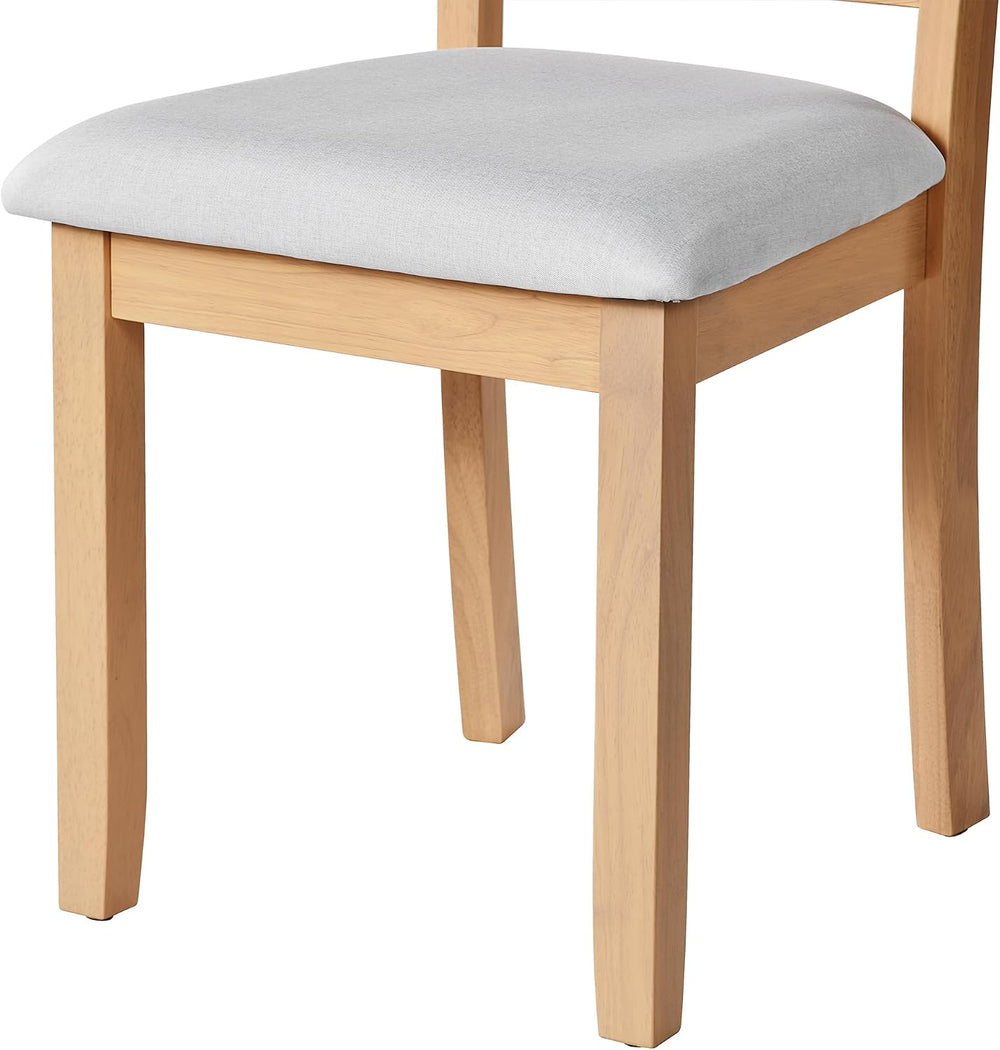 P PURLOVE 3 Piece Kitchen Dining Set, Wood Dining Table Set, Natural