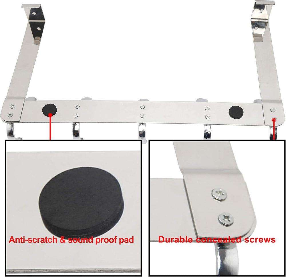 SKOLOO Over The Door Hook, Door Hanger Hooks for Hanging Clothes, Towels, Coa...