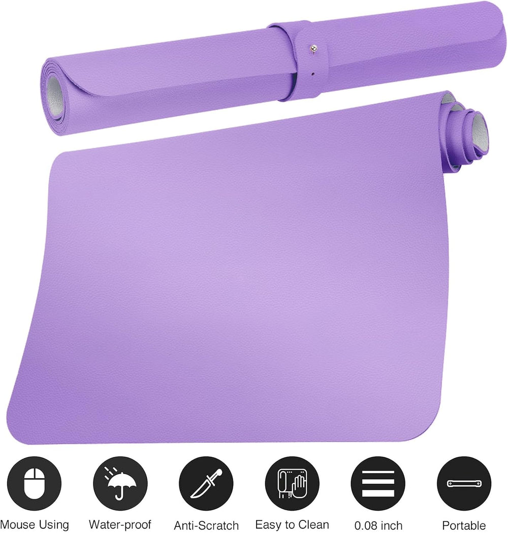 Boutilon Leather Desk Pad Protector,Non-Slip Mouse Pad,Laptop Desk Pad,Office...