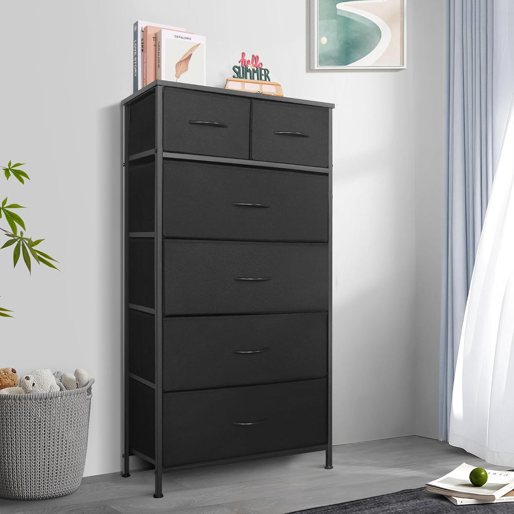 Mifuro Tall Dresser for Bedroom, Vertical Storage Organizer Tower with 7 Draw...