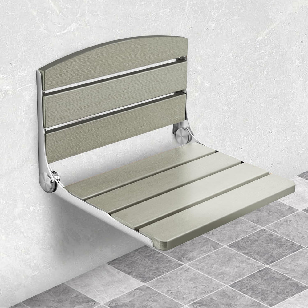 Folding Shower Seat, 16" Folding Shower Seat Wall Mounted, Grey