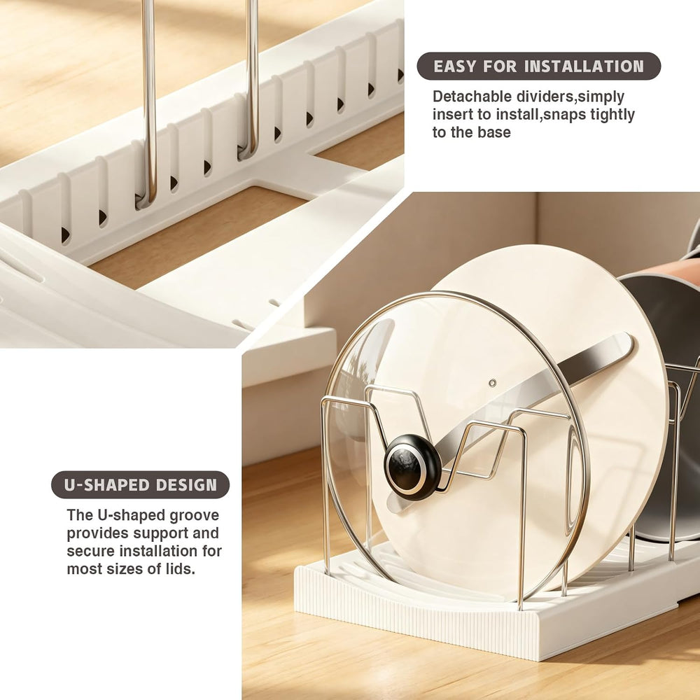 Magheo 2 Pack Pots and Pans Organizer Under Cabinet, Expandable 12.6"-22...