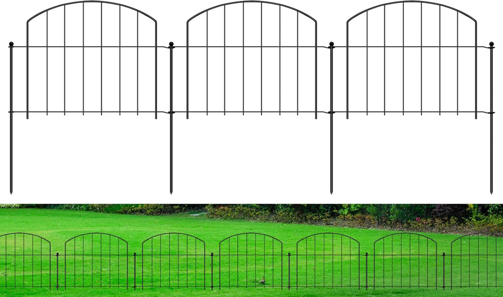 Animal Barrier Fence 12in(H) x 39ft(L), No Dig Decorative Garden Fence with 1...