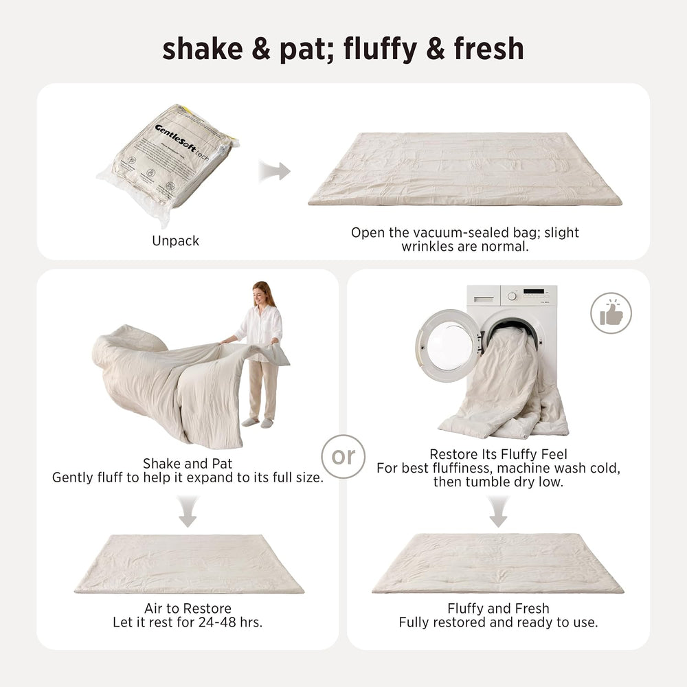 Bedsure King Size Comforter Set, Beige Soft Cationic Dyed Bed Set 3 Pcs