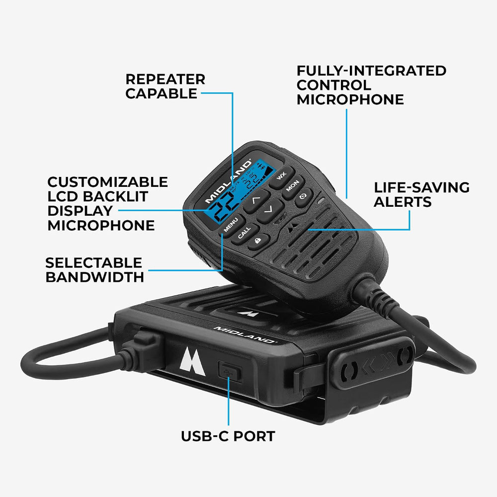 Midland MXT275 15W MicroMobile GMRS Two-Way Radio