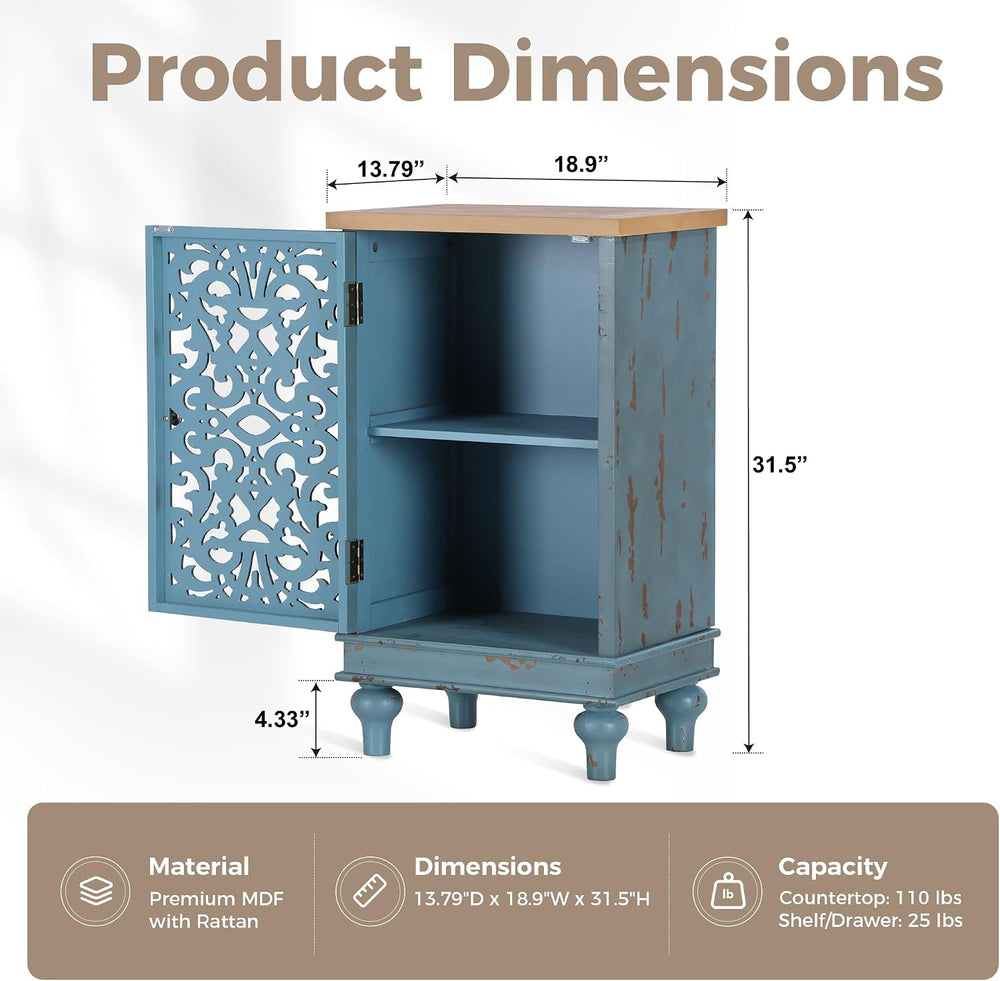 MAISON ARTS Small Accent Cabinet with Doors, Buffet Cabinet with Storage