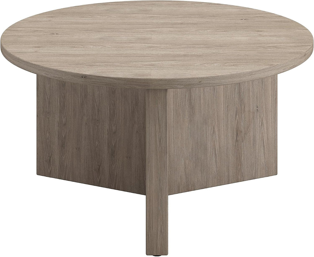 Henn&Hart 32" Scandinavian Coffee Table, Weathered Gray