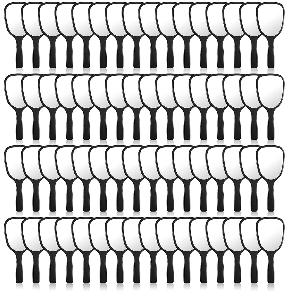 Namalu 60 Pcs Hand Held Mirror with Handle Bulk, Black