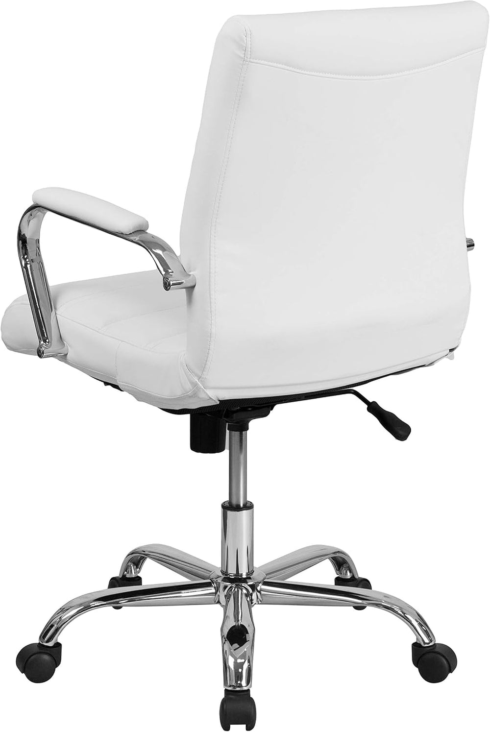 Flash Furniture Mid-Back White LeatherSoft Executive Swivel Office Chair with...