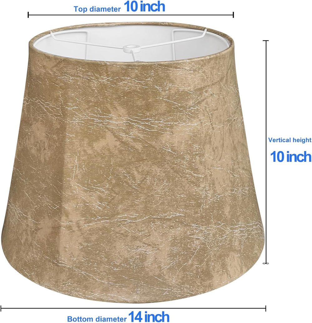 TOOTOO STAR Drum Lampshades Set of 2, 10" Top x 14" Bottom x 10&quo...