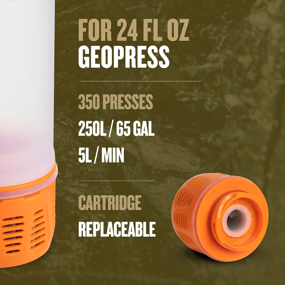 GRAYL GeoPress Replacement Filter & Purifier Cartridge (Hi-Vis Orange)