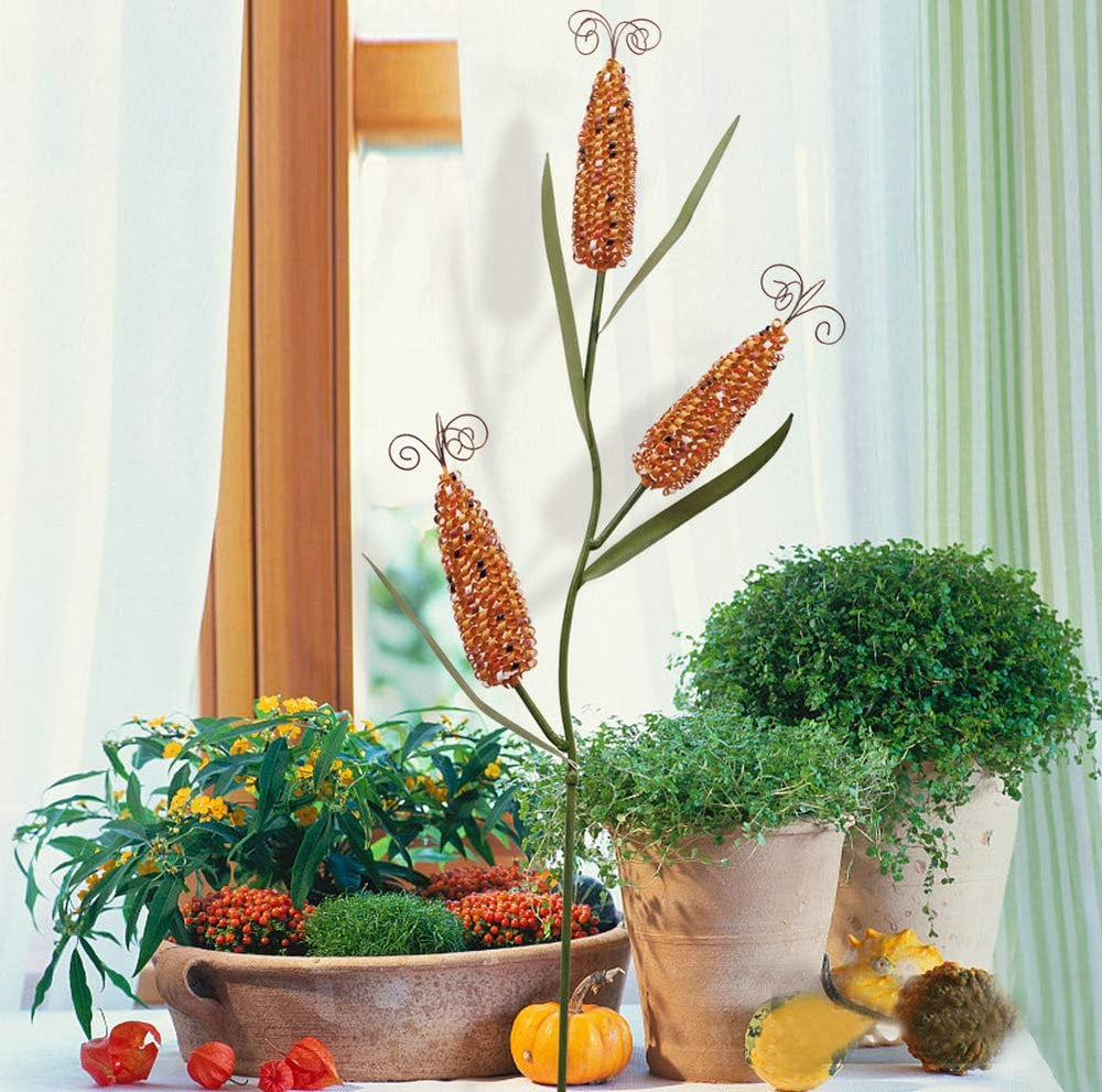Metal Corn Garden Stake Decorative Outdoor Fall Yard Stake for Outside