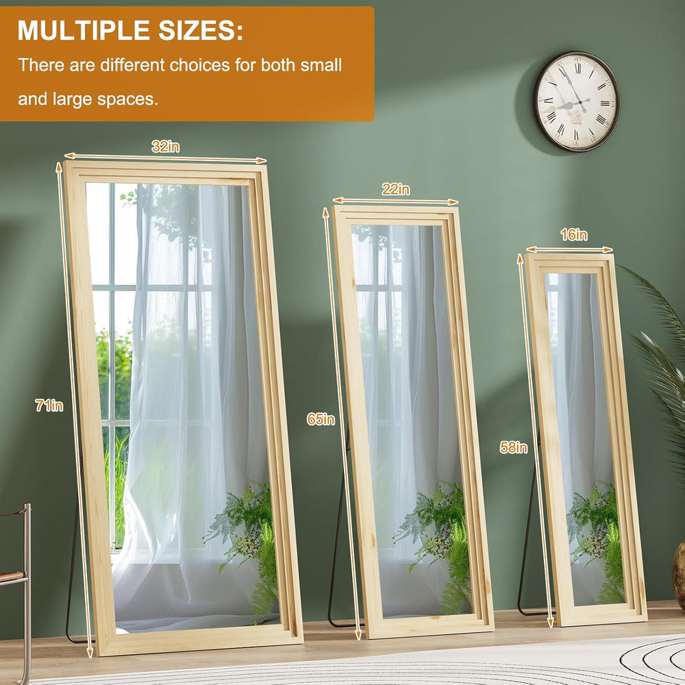 ZHUNFA Full Length Mirror, 71x32 Inch Full Length Mirror Wall Mounted