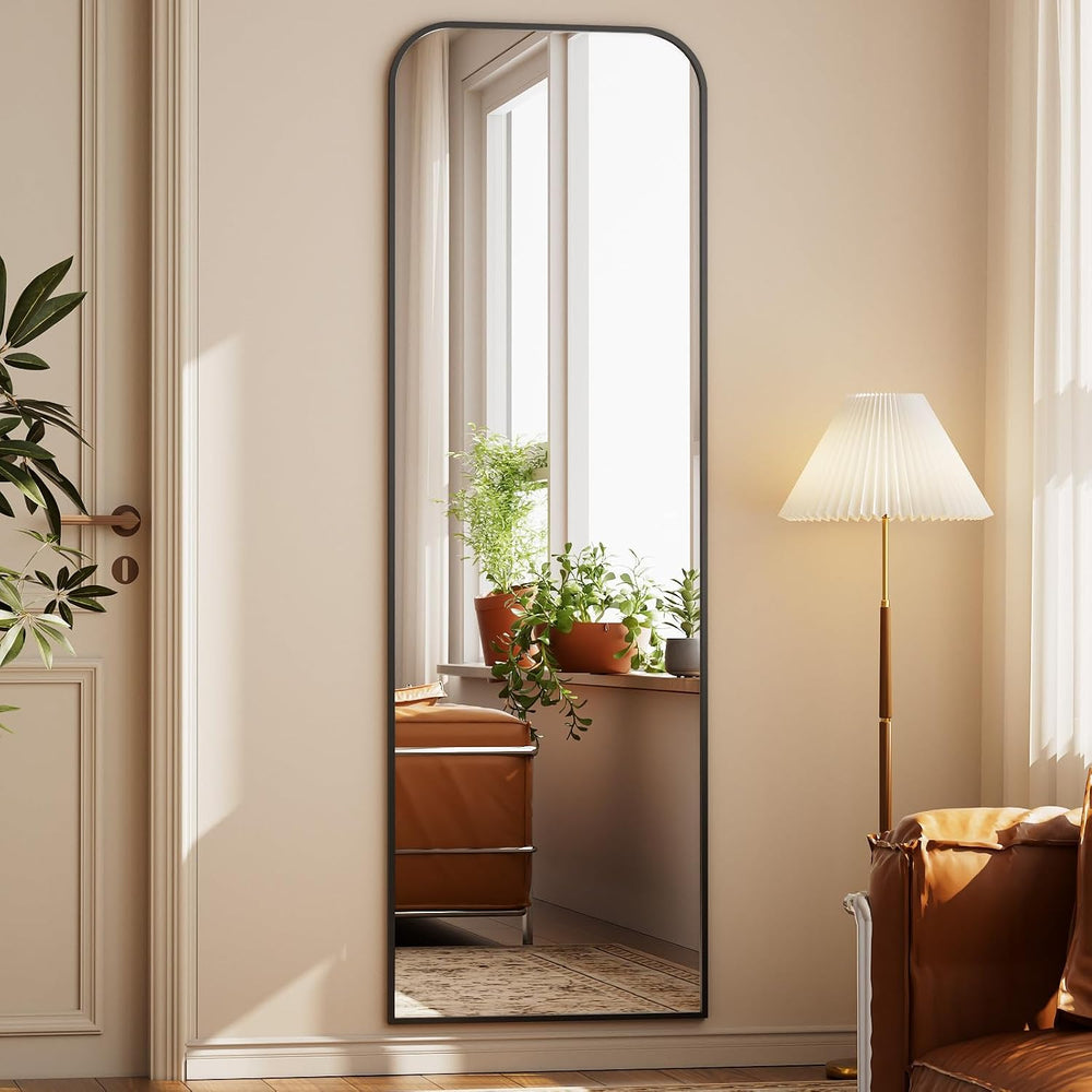 Full Length Mirror 56"x21" Arched Floor Standing Large Mirrors