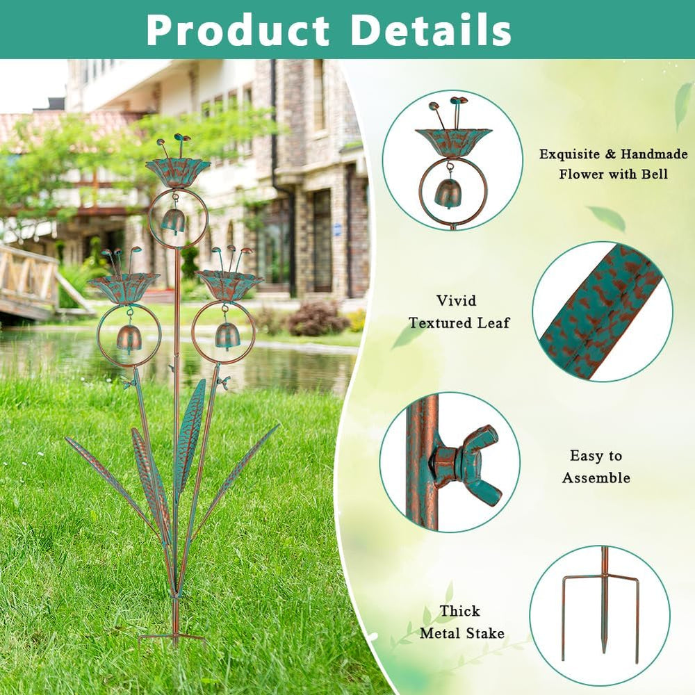 Calla Lily Garden Stake with Bells