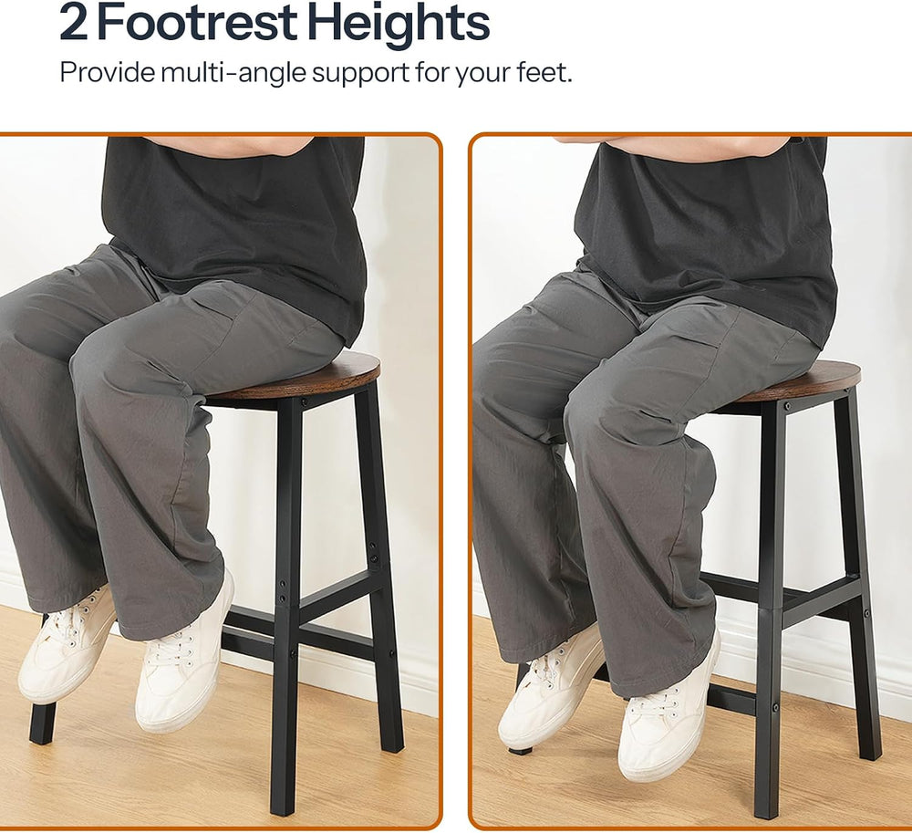 HOOBRO Bar Stools Set of 2, Counter Height Bar Stools, 23.6 Inch Barstools fo...