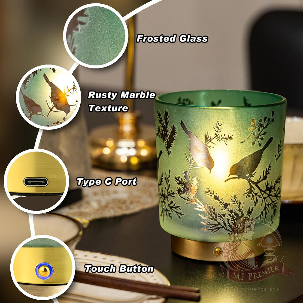 Cordless Lamp Rechargeable, Small Decorative Touch Lamp for Nightstand