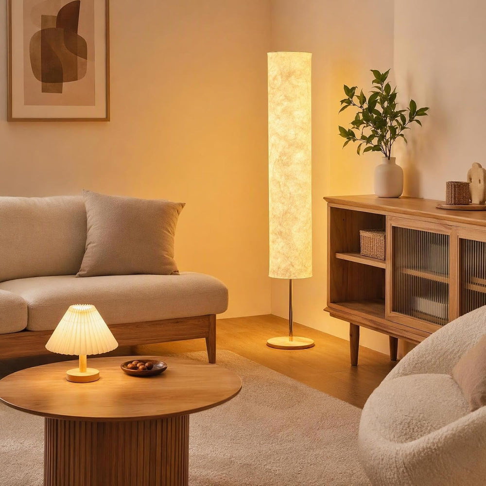 LONRISWAY Remote Control Fabric Floor Lamp, Dimmable 3 Color Temperatures