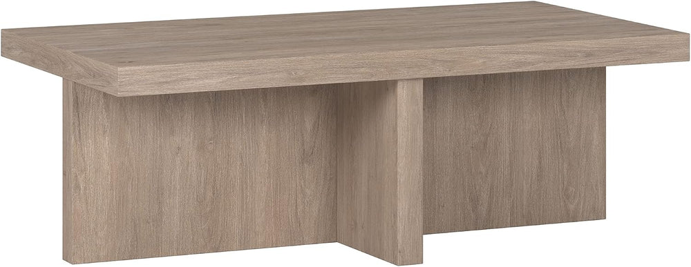 Henn&Hart 44" Scandinavian Coffee Table, Weathered Gray
