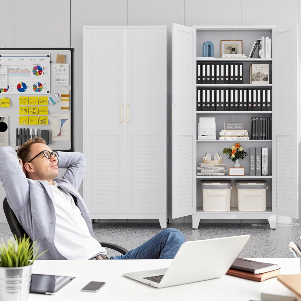 61" H Storage Cabinet, Freestanding Kitchen Pantry Cabinet